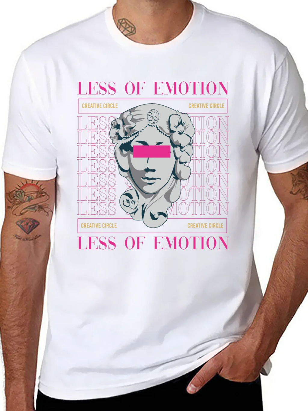 Less of Emotion Graphic Tee - Creative Circle Design product image 7