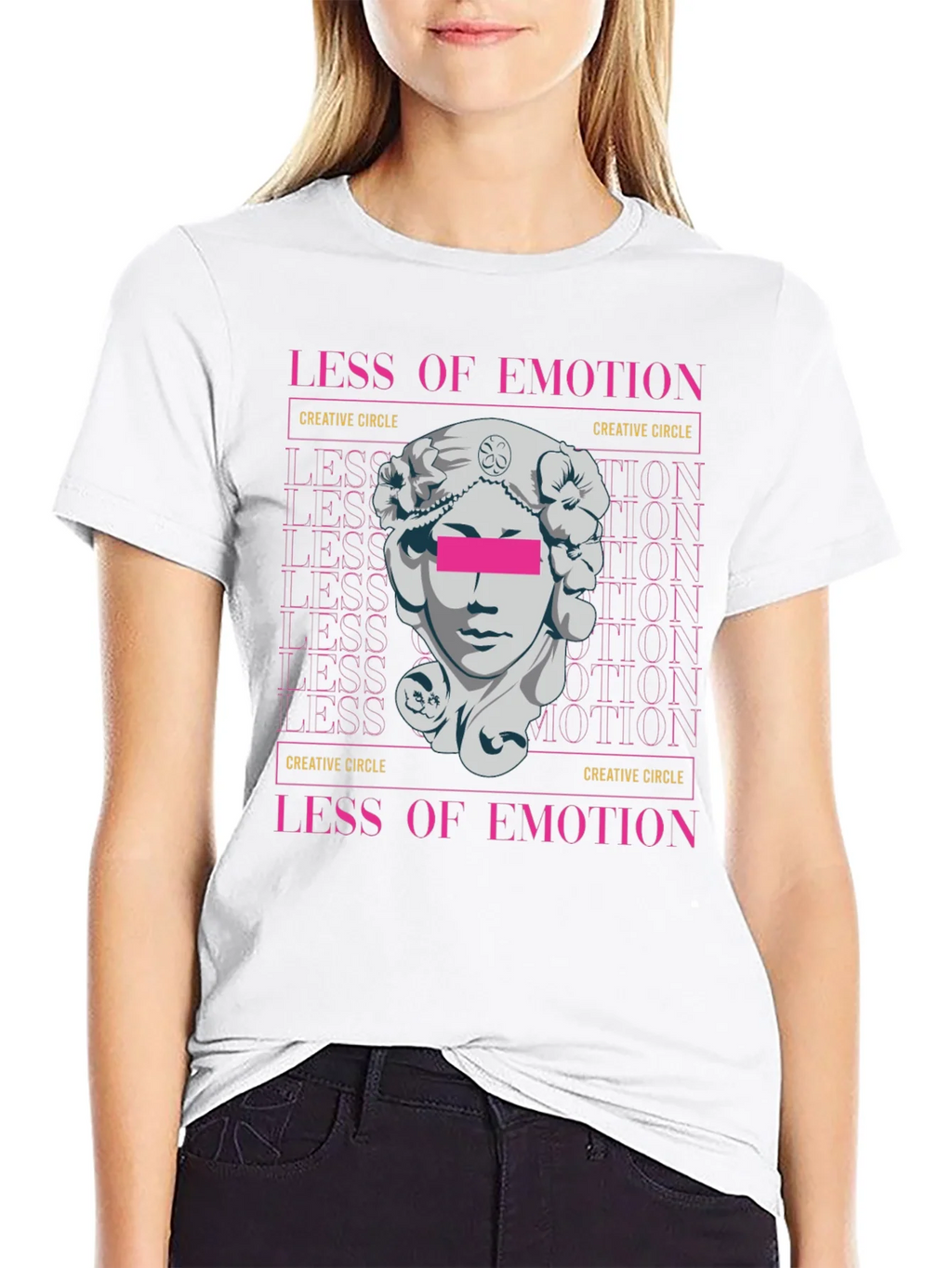 Less of Emotion Graphic Tee - Creative Circle Design product image 8