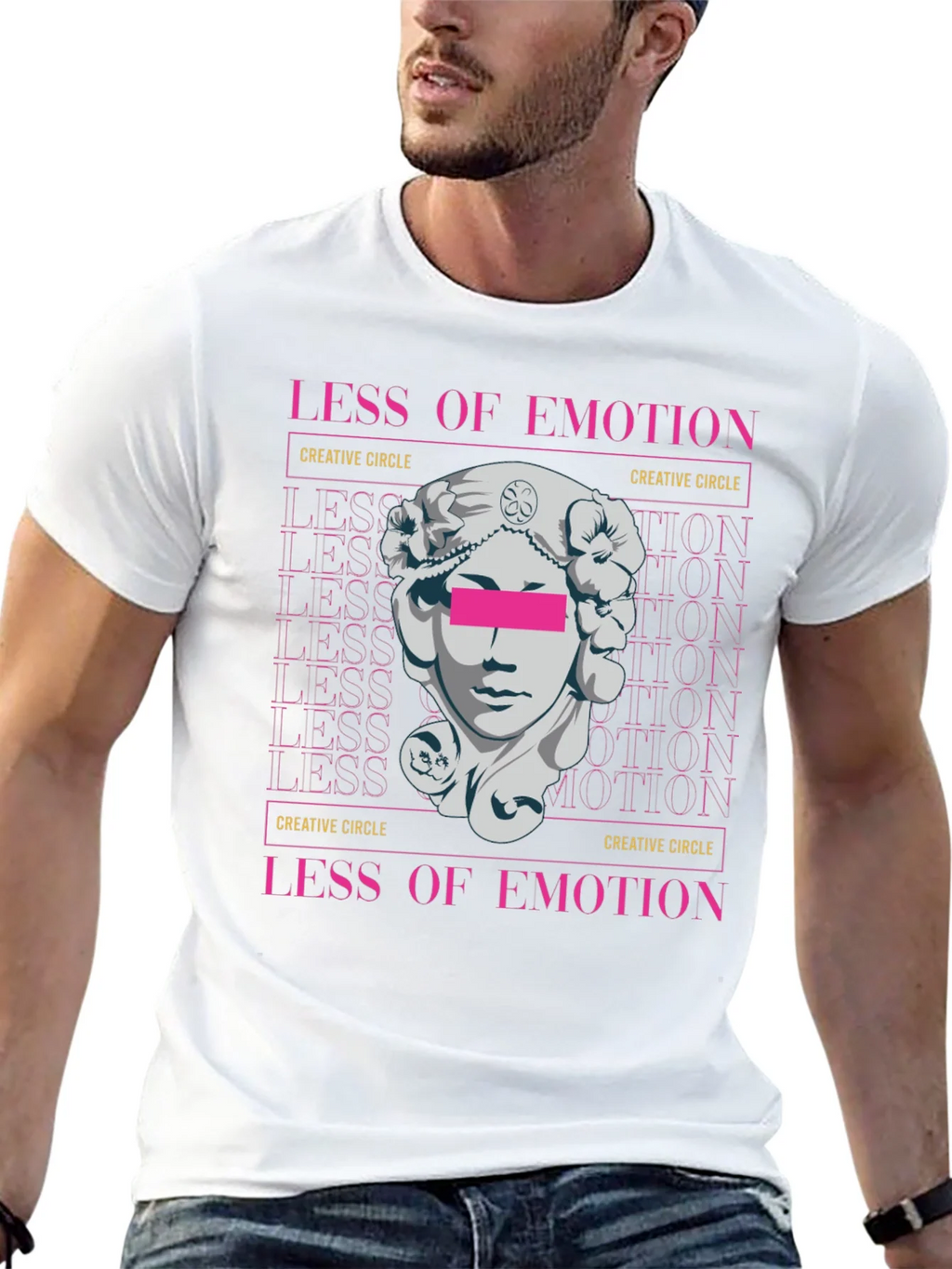 Less of Emotion Graphic Tee - Creative Circle Design product image 12