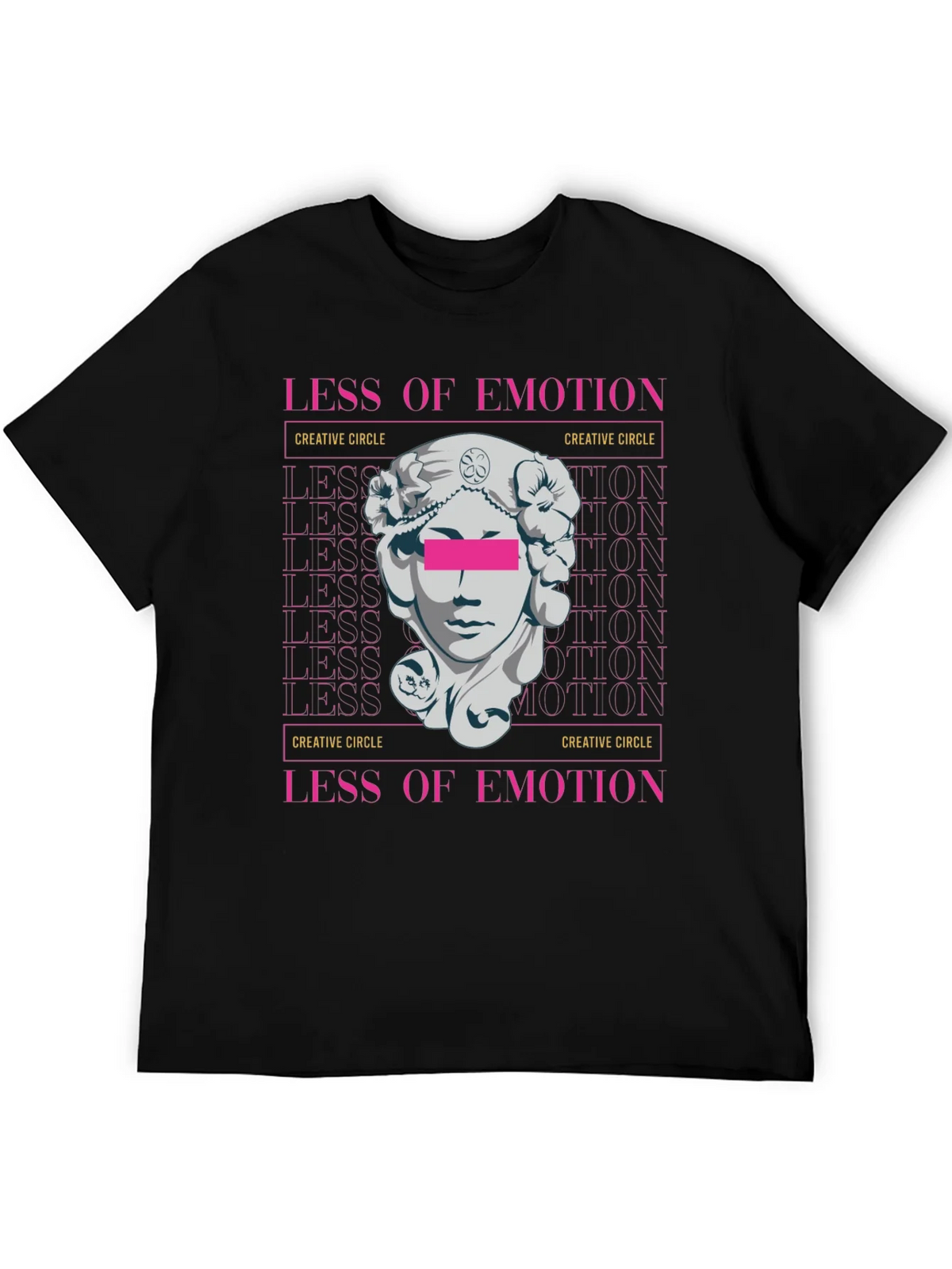 Less of Emotion Graphic Tee - Creative Circle Design product image 5