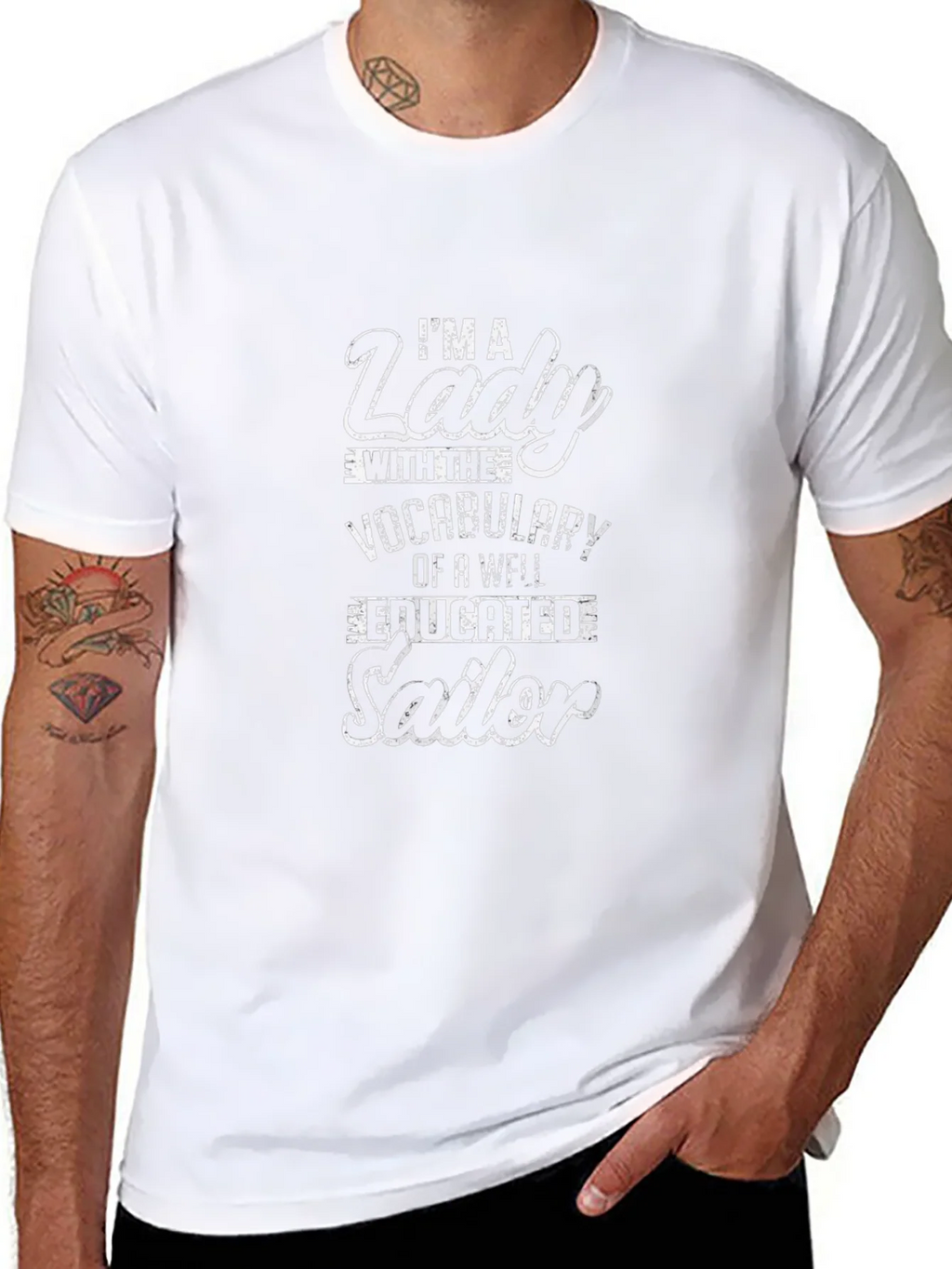 Im a Lady with Sailor Vocabulary Graphic Tee product image 7