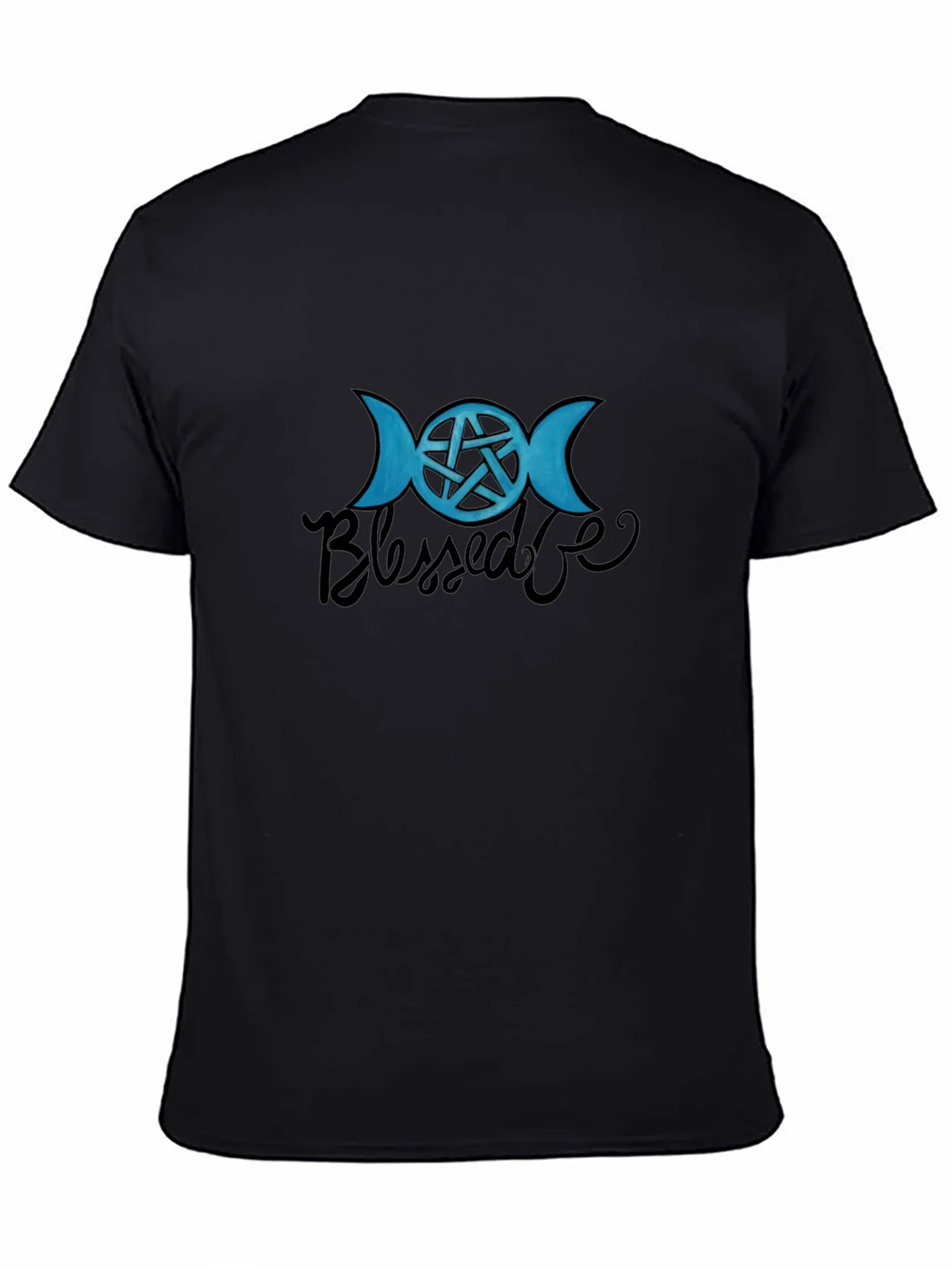 Blessed Be Wiccan T-Shirt - Black - Pagan Pentacle product image 4