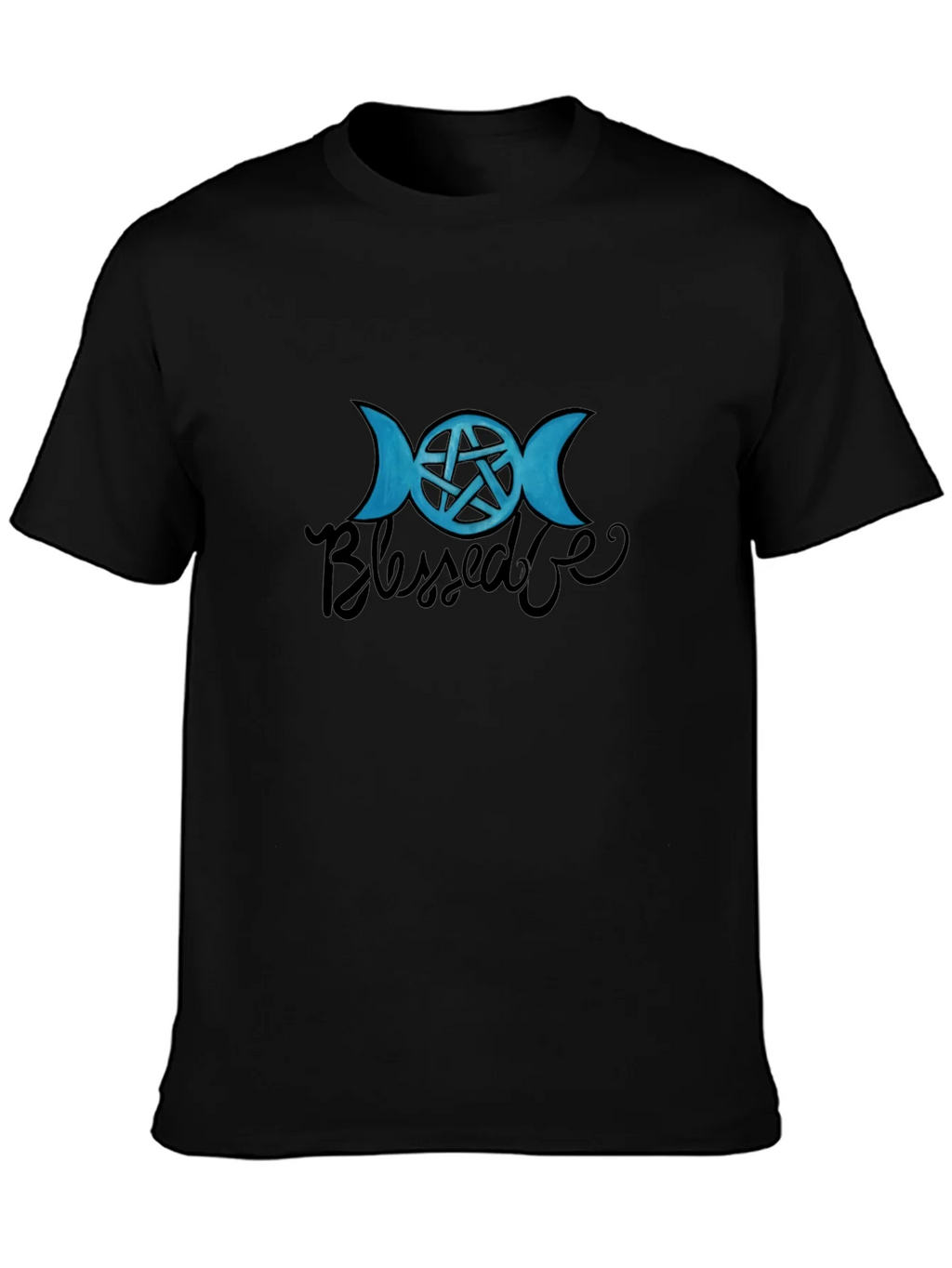 Blessed Be Wiccan T-Shirt - Black - Pagan Pentacle product image 3