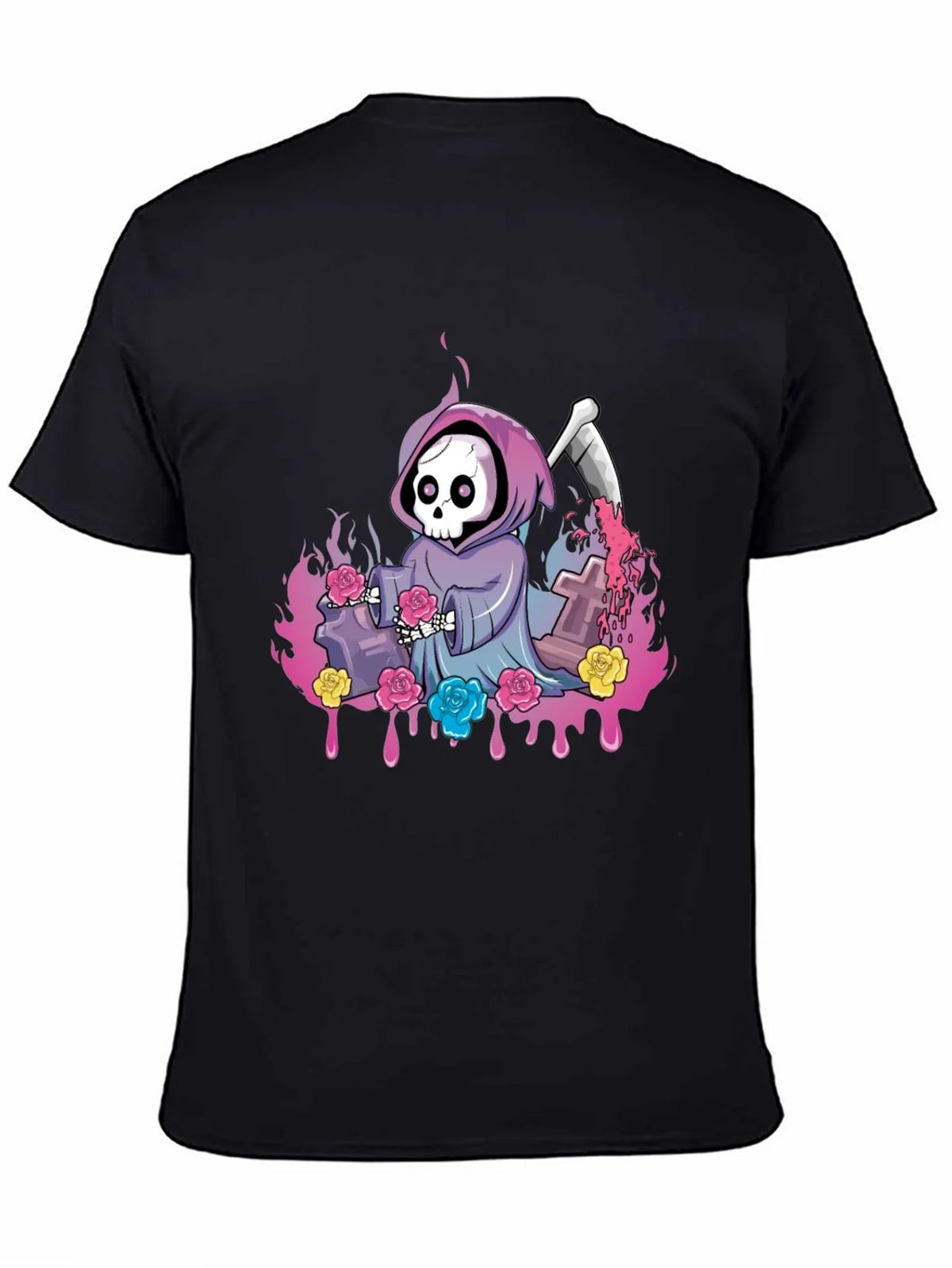 Grim Reaper Roses Graphic Tee product image 4