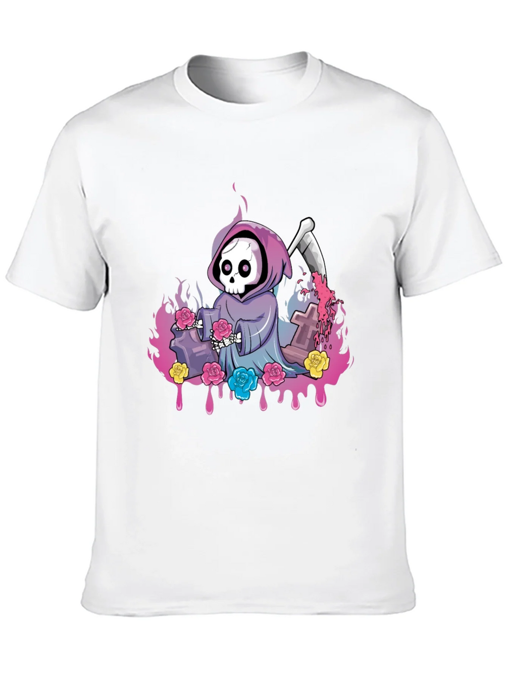 Grim Reaper Roses Graphic Tee product image 9