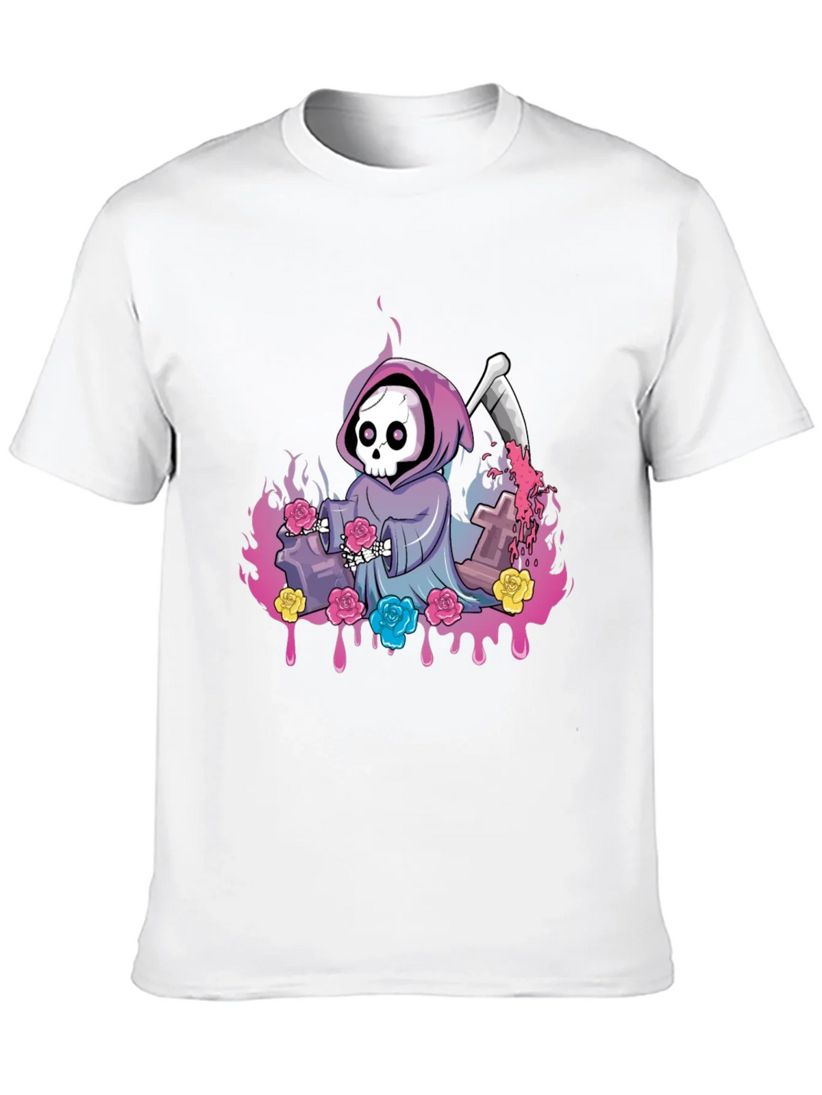 Grim Reaper Roses Graphic Tee product image 9