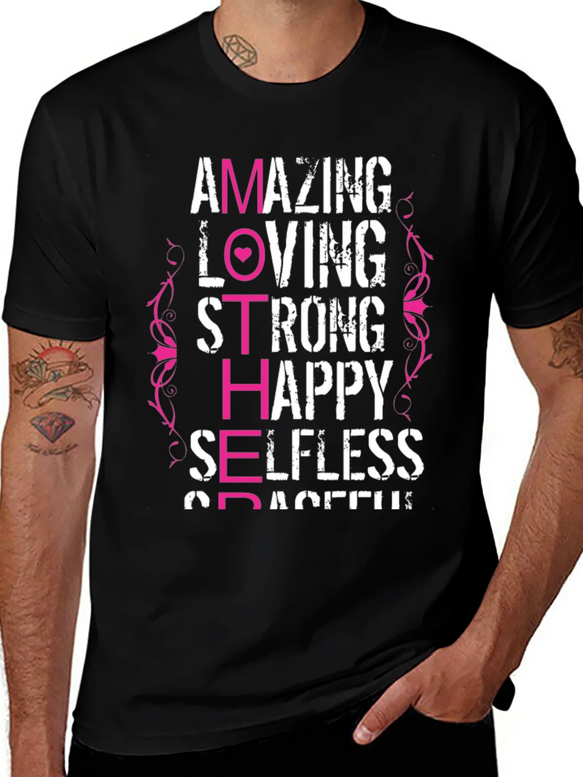 Amazing Mother T-Shirt - Loving Strong Happy product image 1
