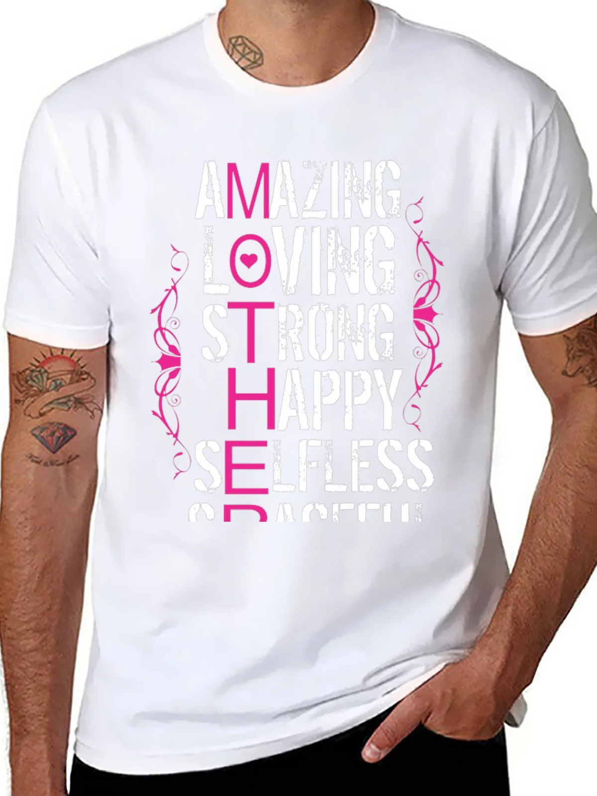 Amazing Mother T-Shirt - Loving Strong Happy product image 7