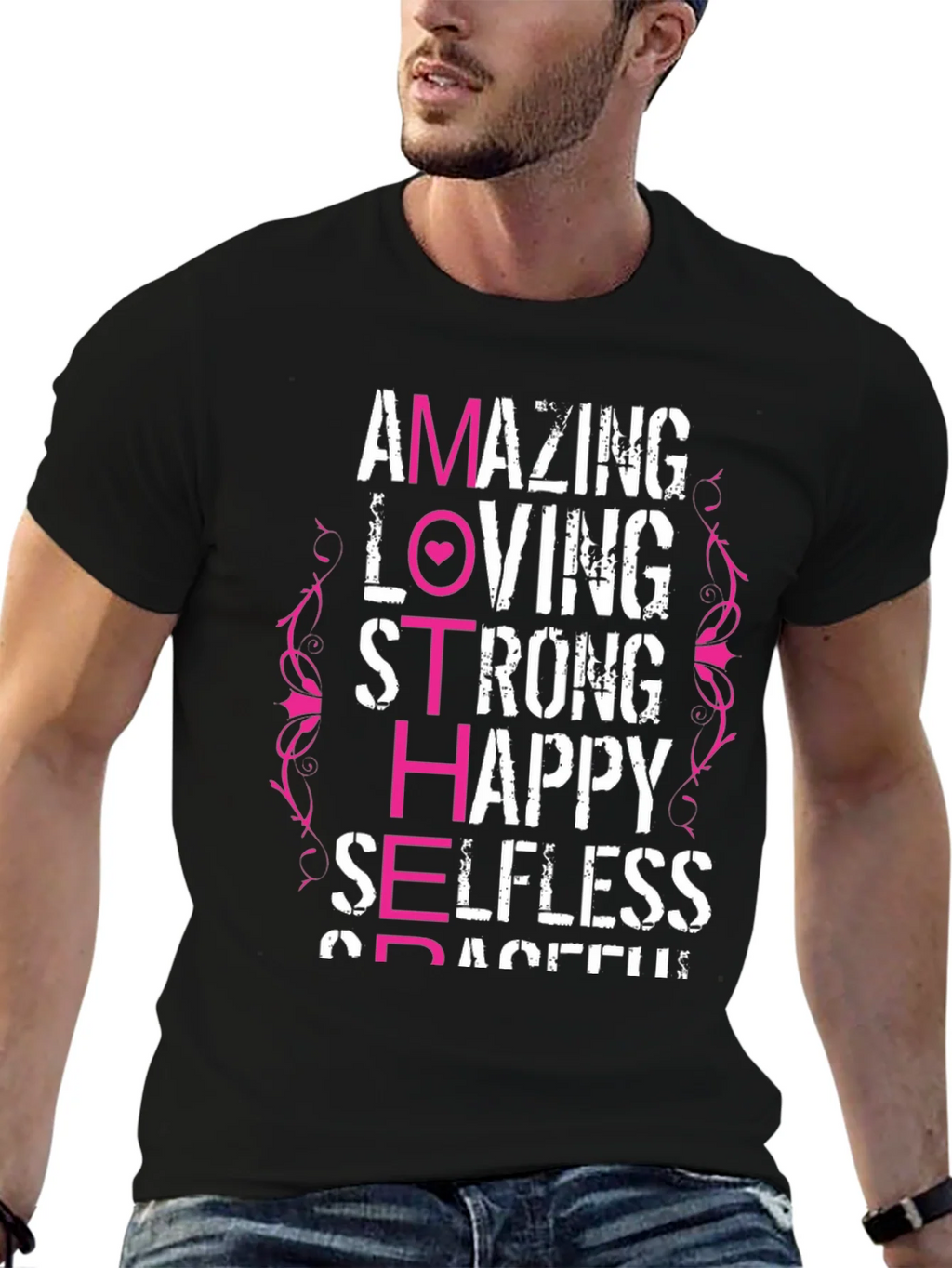 Amazing Mother T-Shirt - Loving Strong Happy product image 6