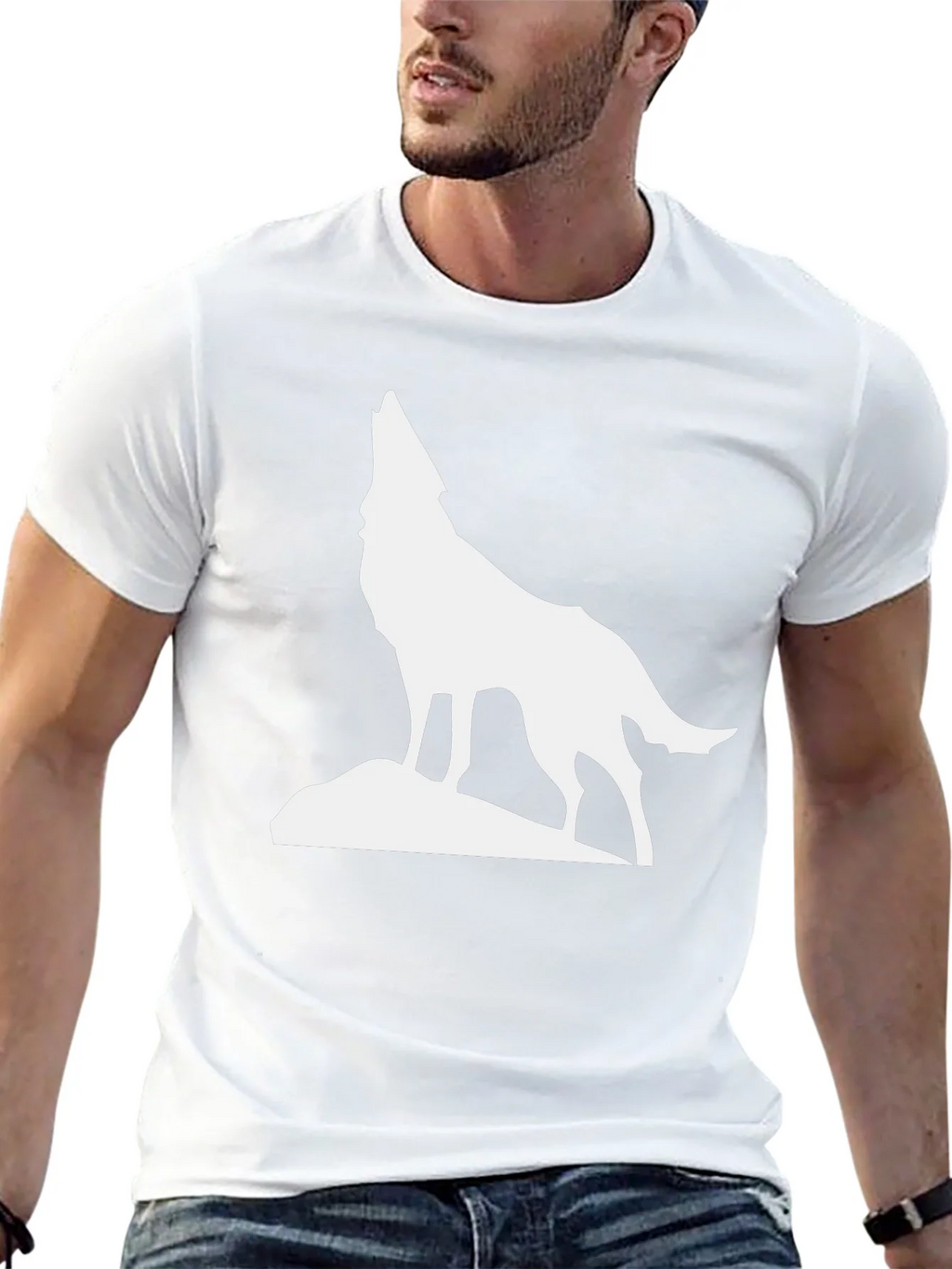 Howling Wolf Graphic Tee - Classic Black T-Shirt product image 12