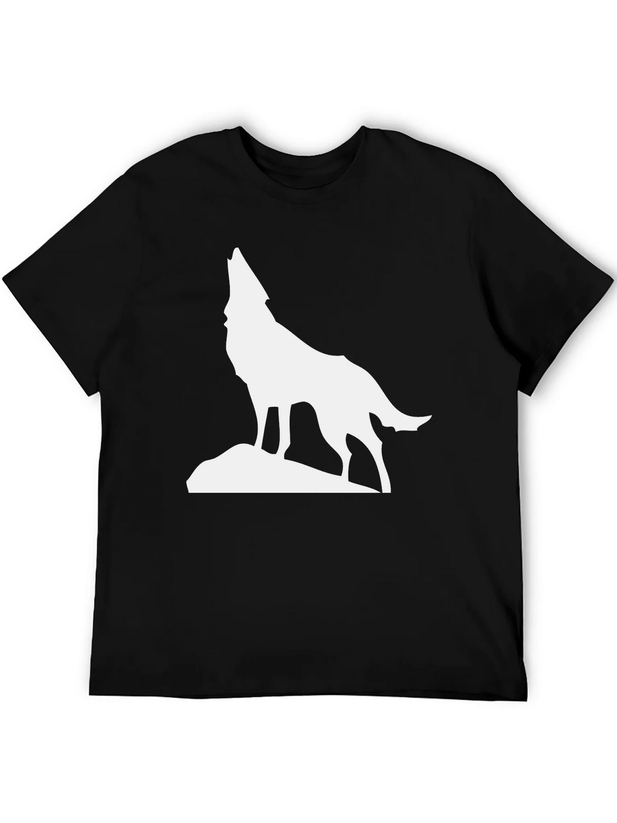 Howling Wolf Graphic Tee - Classic Black T-Shirt product image 5