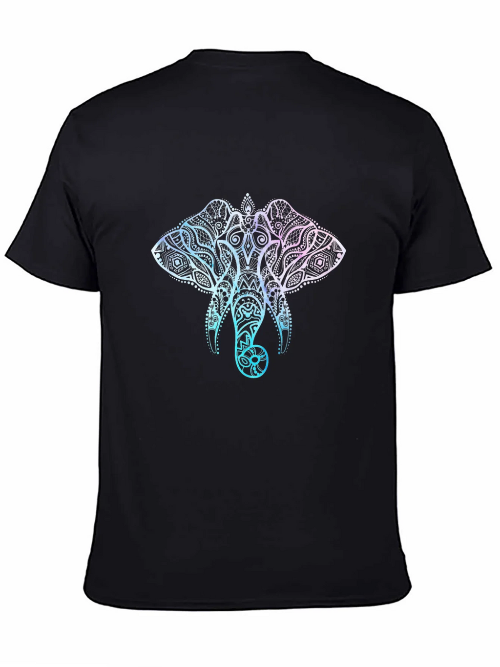 Elephant Mandala Graphic T-Shirt - Stylish Mens Black Tee product image 4