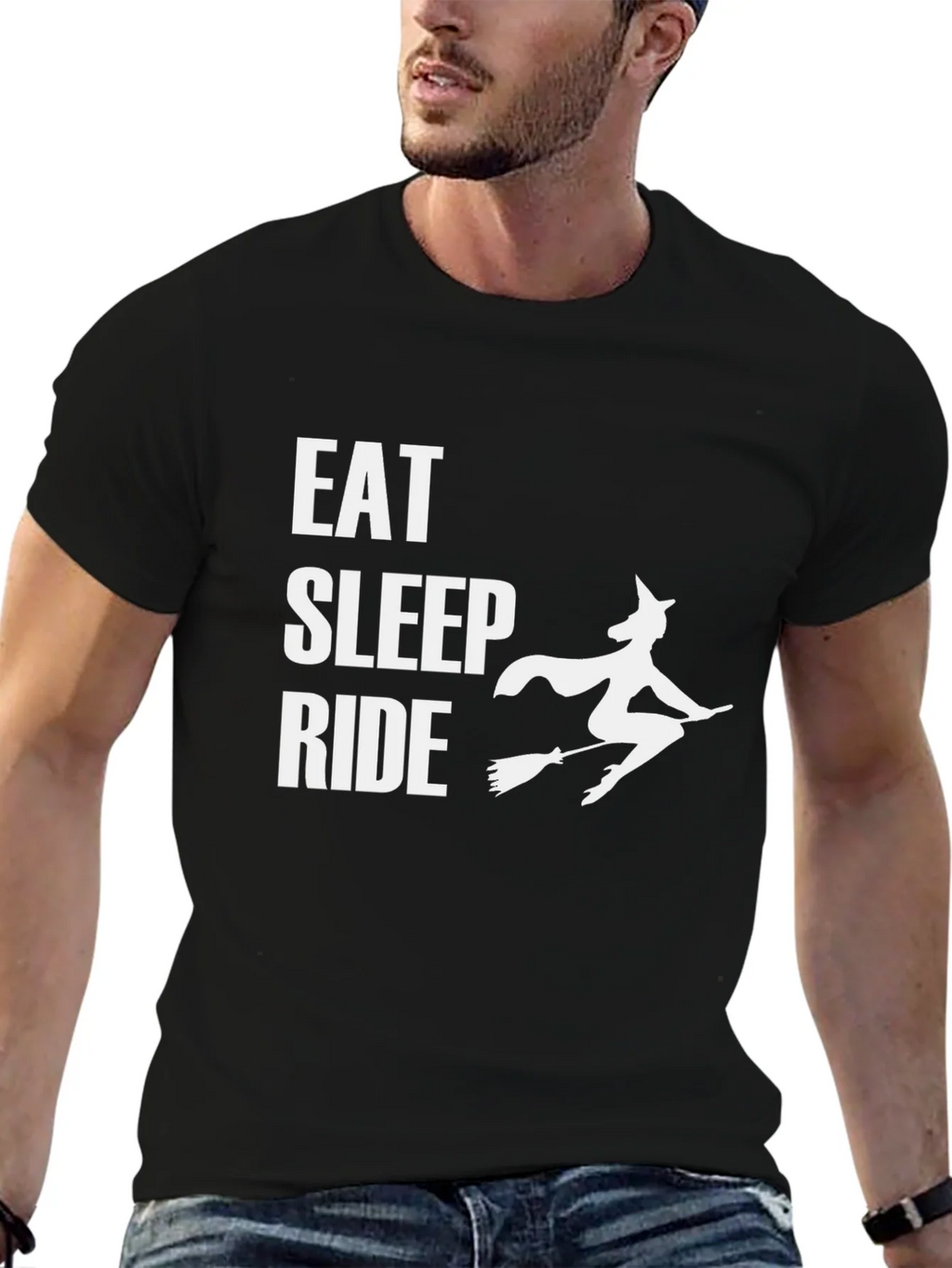 Eat Sleep Ride Witch Graphic Tee product image 6