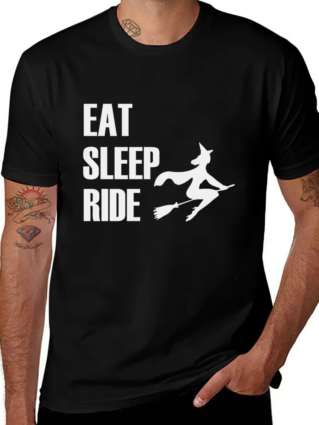 Eat Sleep Ride Witch Graphic Tee product image 1