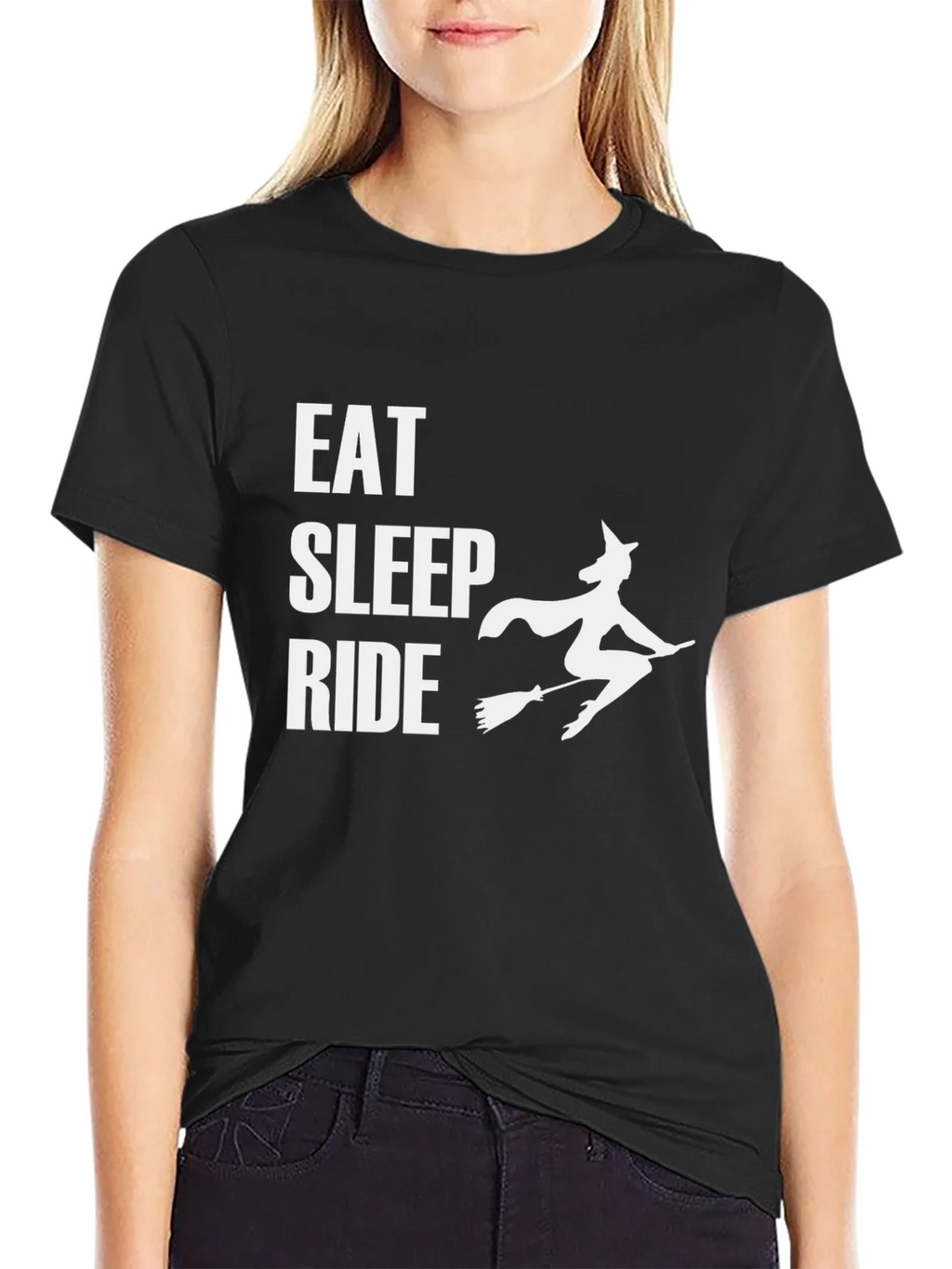 Eat Sleep Ride Witch Graphic Tee product image 2