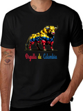 Colombia Pride Bull T-Shirt - Mens Black Tee product image 1