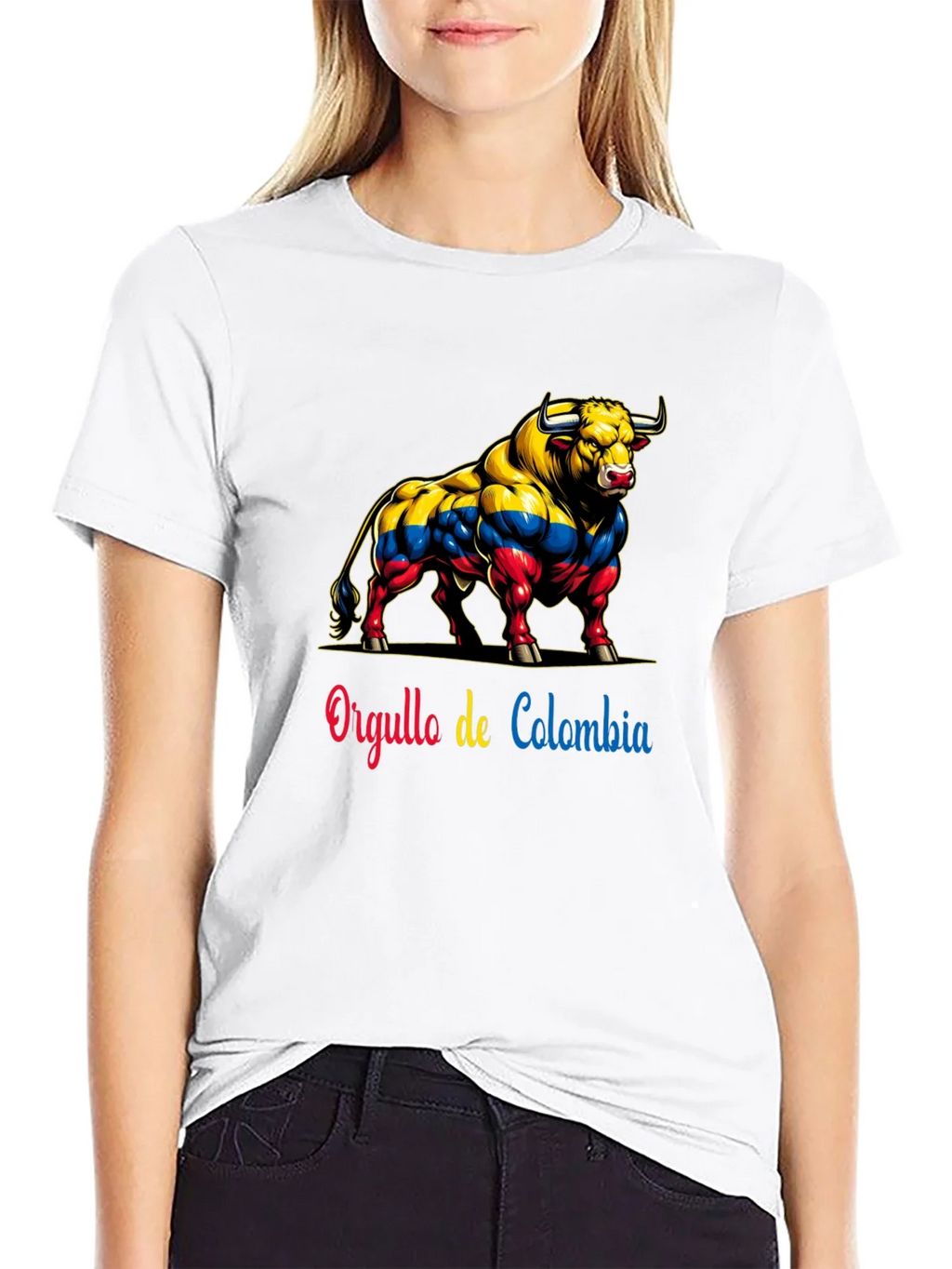 Colombia Pride Bull T-Shirt - Mens Black Tee product image 8