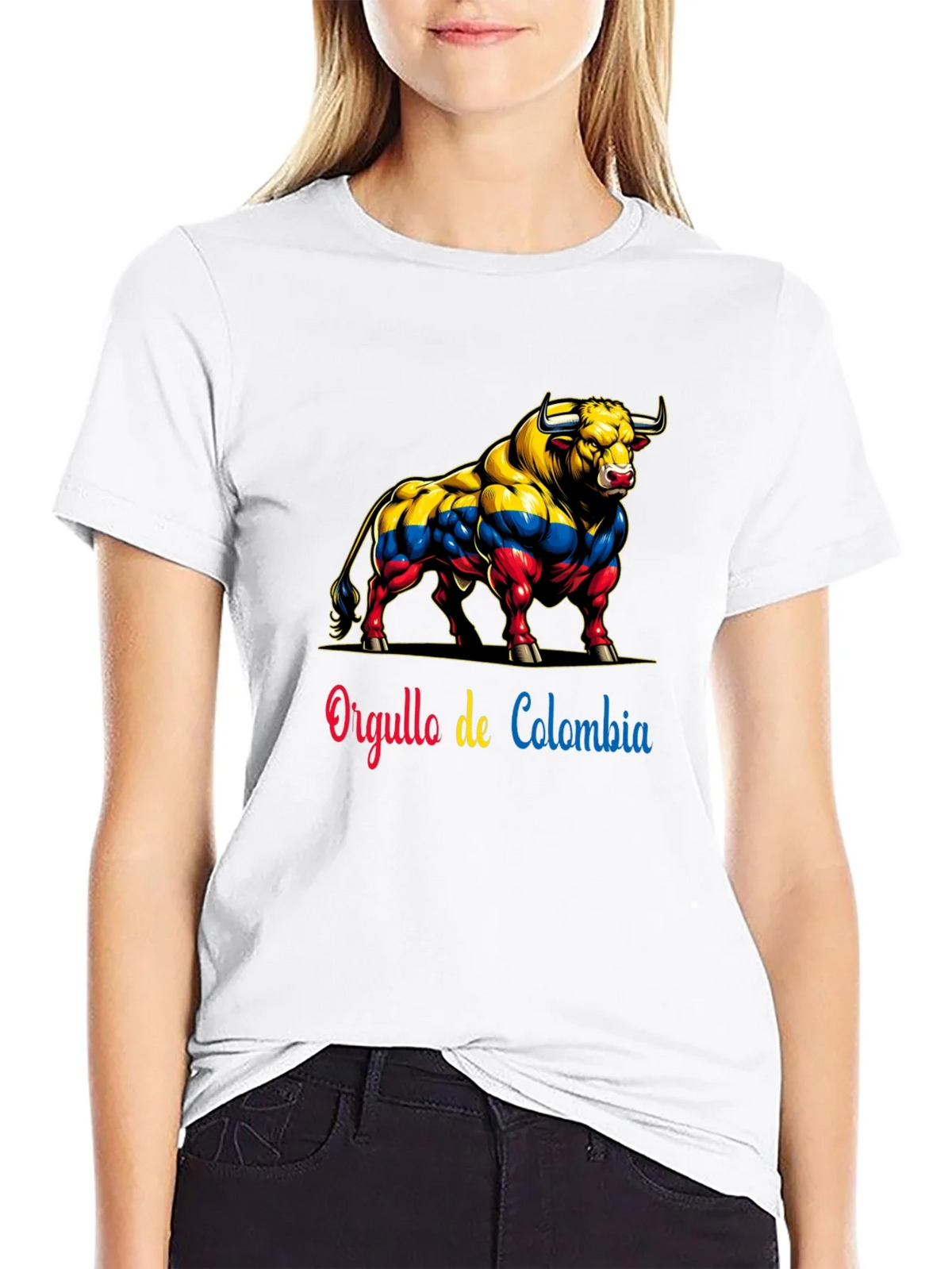 Colombia Pride Bull T-Shirt - Mens Black Tee product image 8