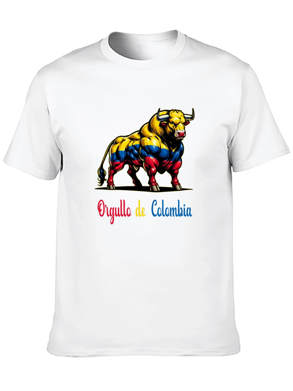 Colombia Pride Bull T-Shirt - Mens Black Tee product image 9
