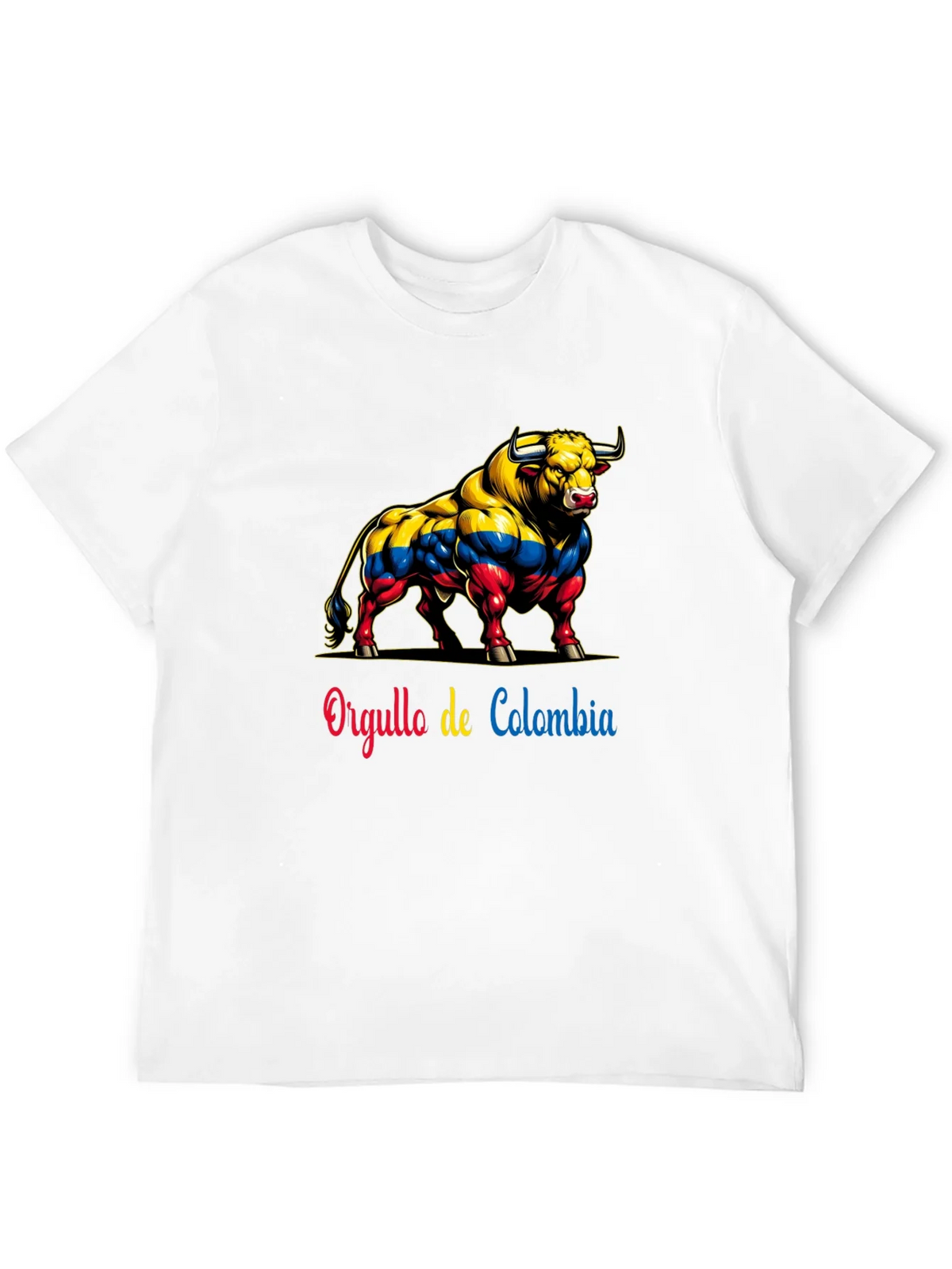 Colombia Pride Bull T-Shirt - Mens Black Tee product image 11