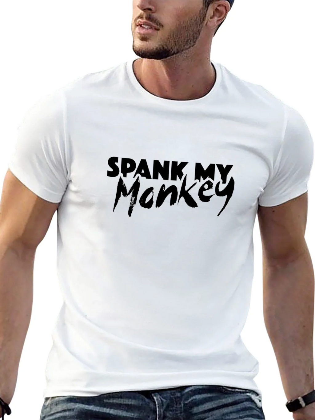 Spank My Monkey Graphic T-Shirt - Adult Humor product image 12