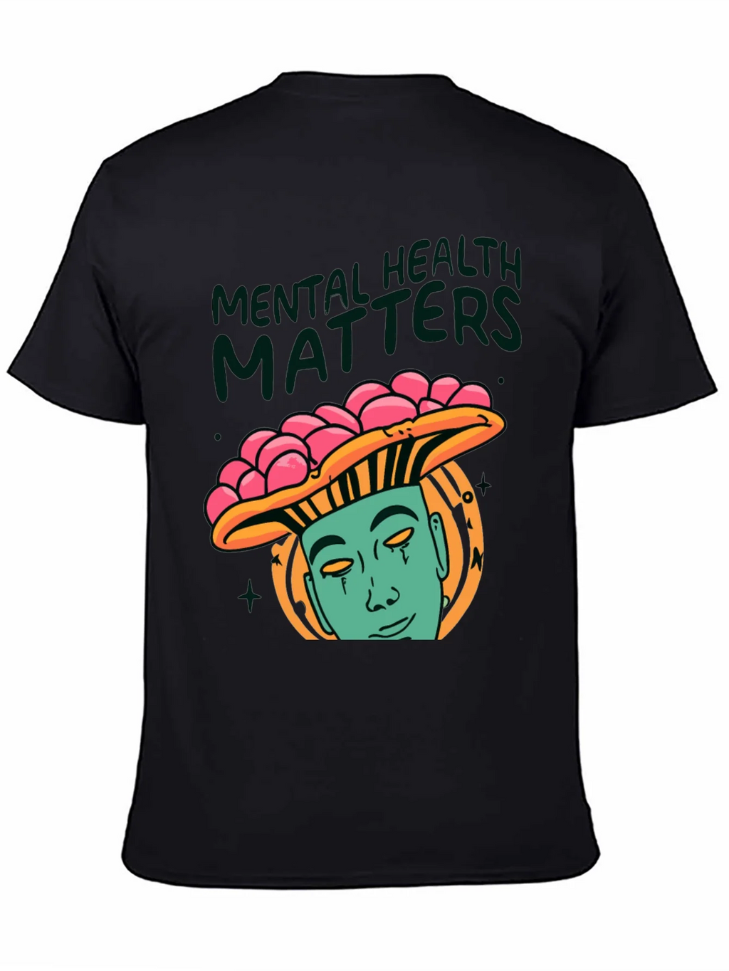Mental Health Matters Graphic Tee - Mushroom Man Design product image 4