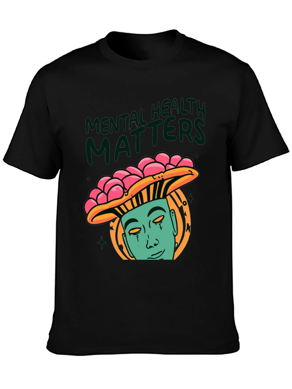 Mental Health Matters Graphic Tee - Mushroom Man Design product image 3