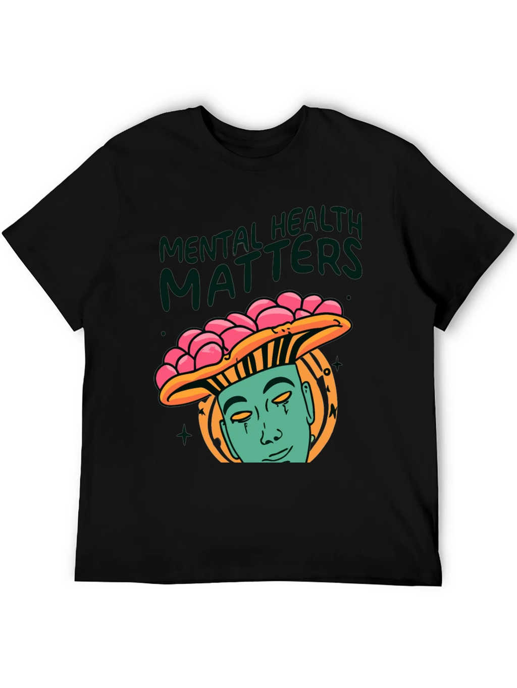 Mental Health Matters Graphic Tee - Mushroom Man Design product image 5