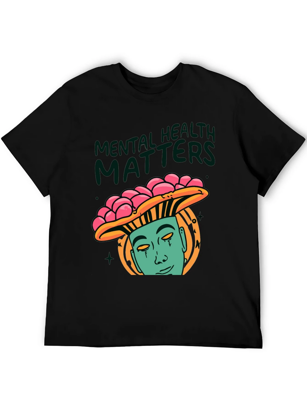 Mental Health Matters Graphic Tee - Mushroom Man Design product image 5