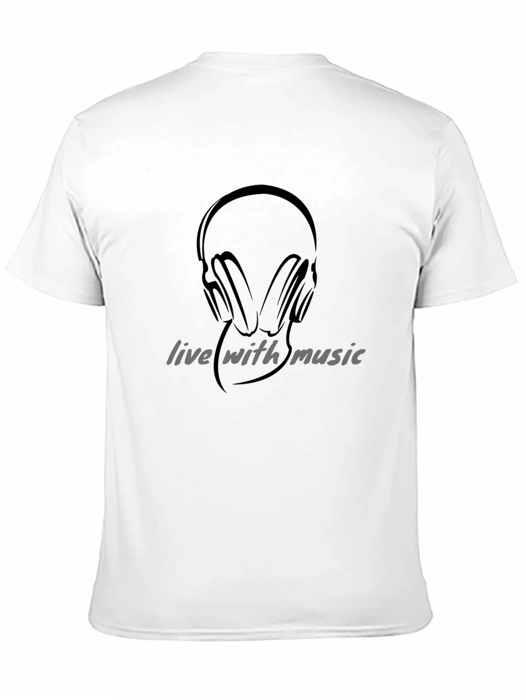 Live with Music Graphic Black T-Shirt product image 10