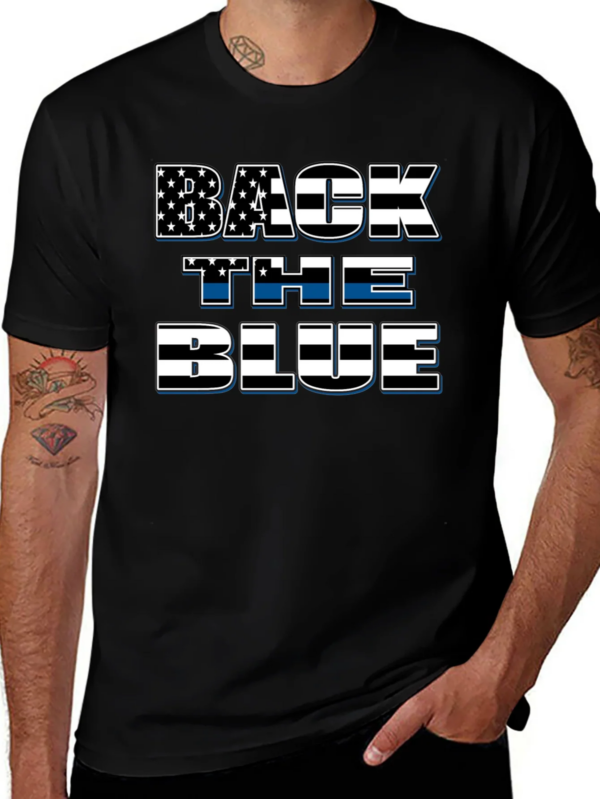 Back The Blue Patriotic T-Shirt product image 1