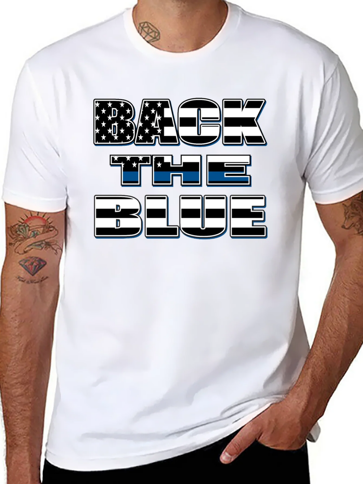 Back The Blue Patriotic T-Shirt product image 7