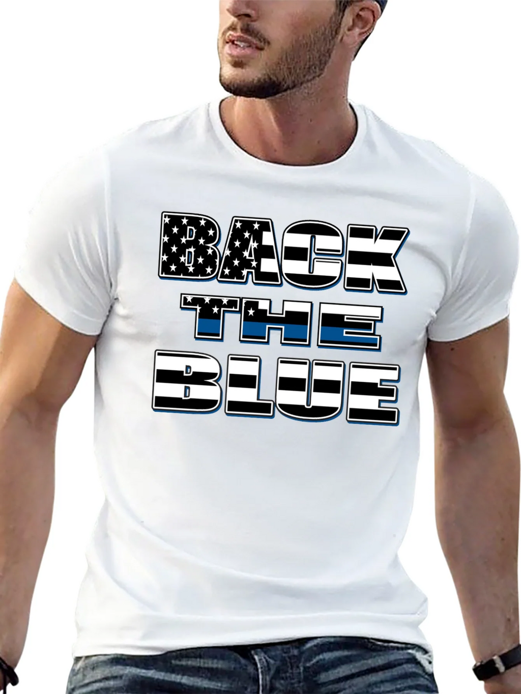 Back The Blue Patriotic T-Shirt product image 12