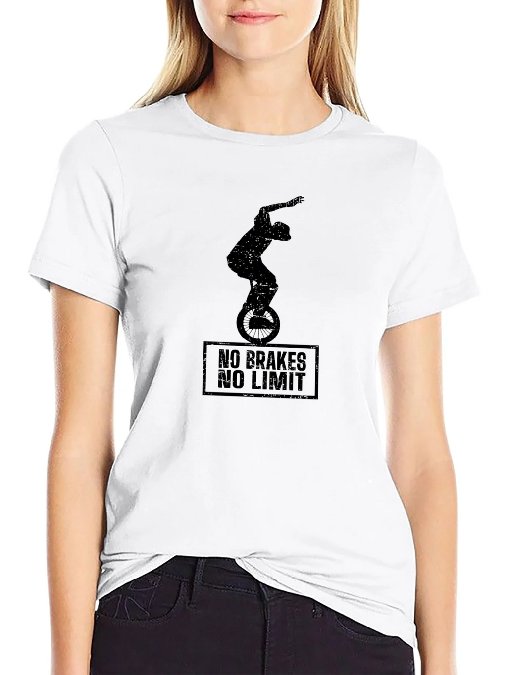 No Brakes No Limit Black Graphic Tee product image 7