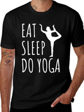 Eat Sleep Do Yoga Black T-Shirt product image 1