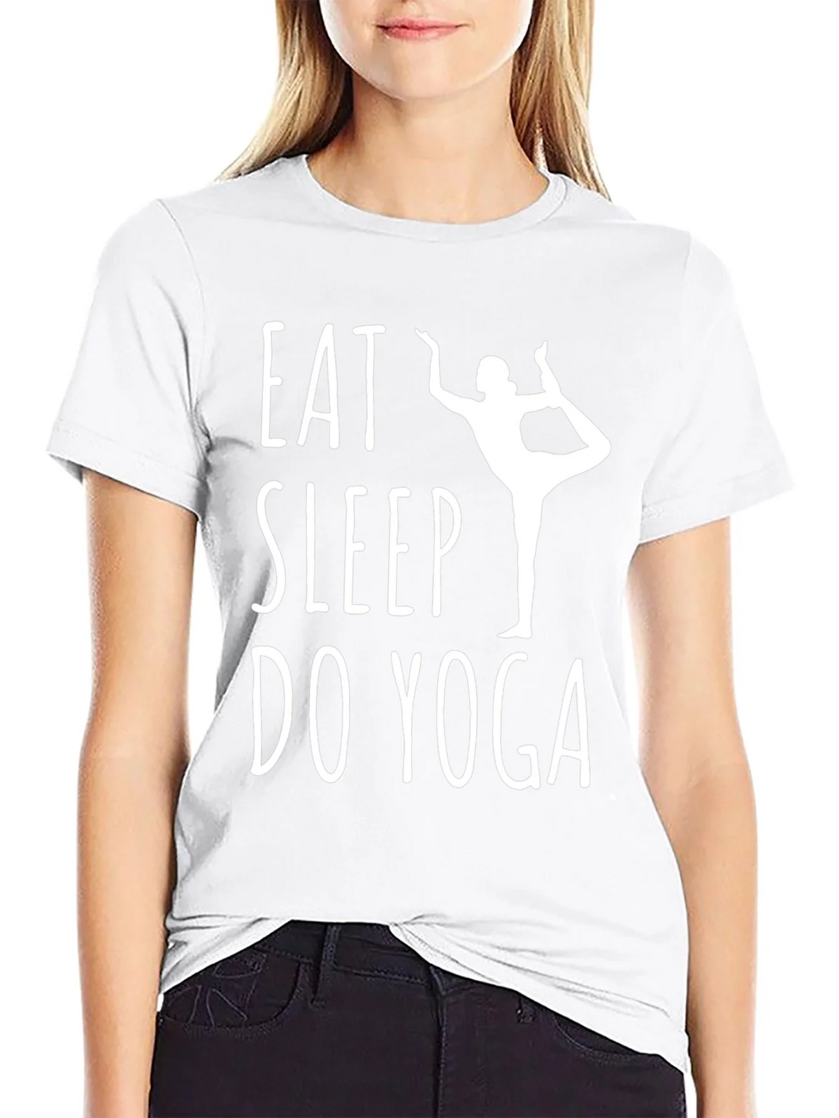 Eat Sleep Do Yoga Black T-Shirt product image 8