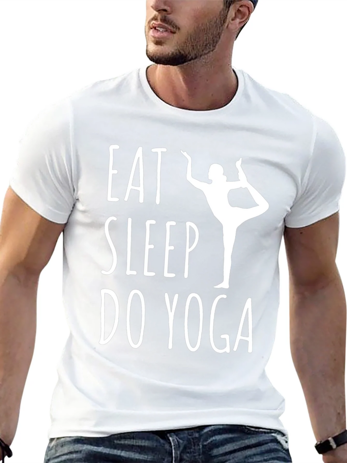 Eat Sleep Do Yoga Black T-Shirt product image 12