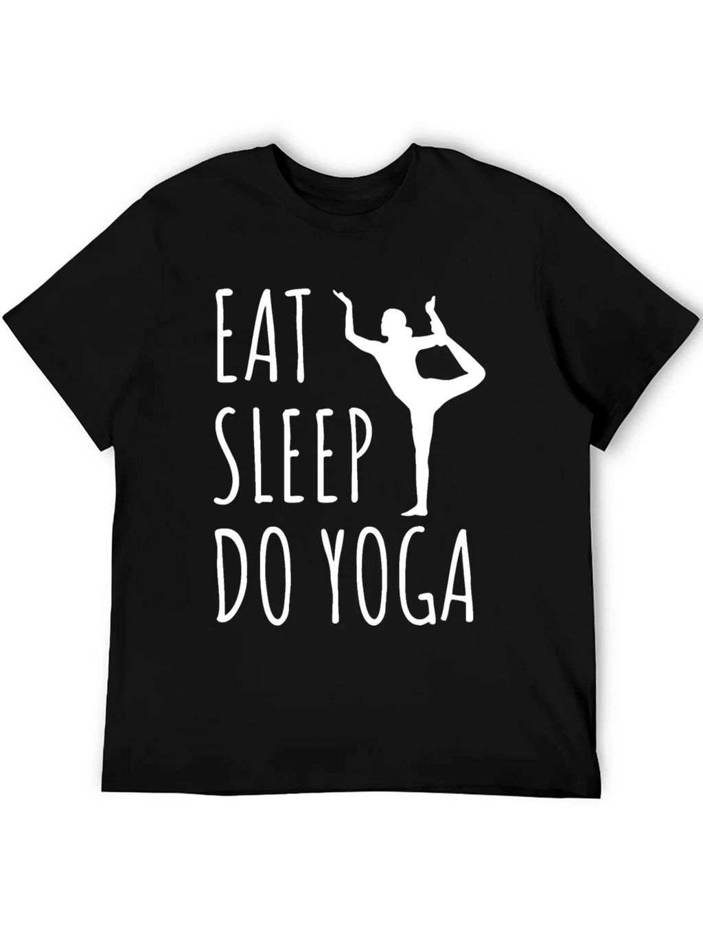 Eat Sleep Do Yoga Black T-Shirt product image 5