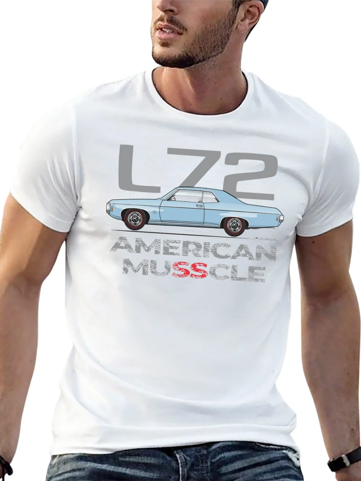 L72 American Muscle Car Graphic T-Shirt product image 12