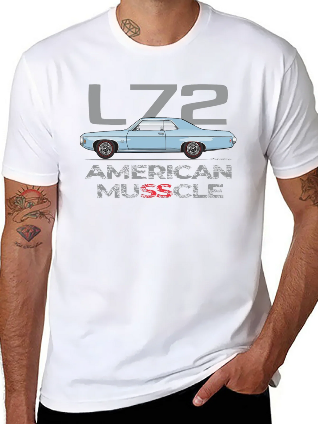 L72 American Muscle Car Graphic T-Shirt product image 7