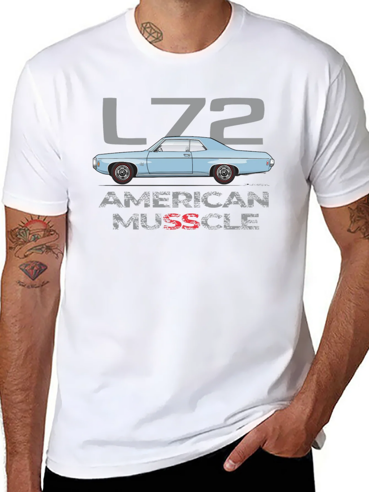 L72 American Muscle Car Graphic T-Shirt product image 7