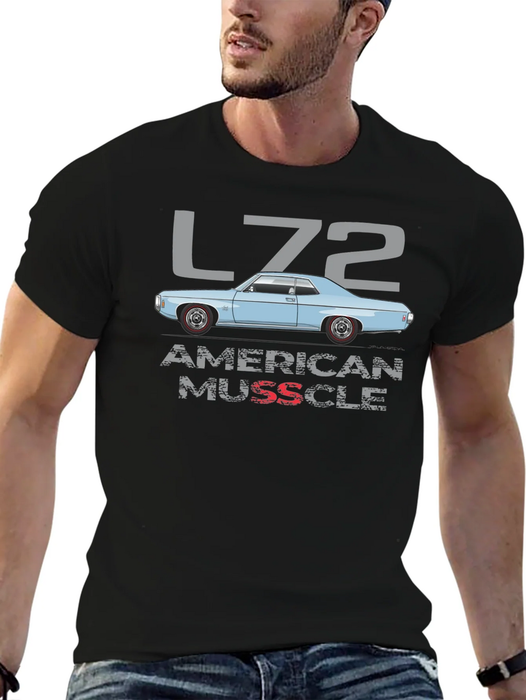 L72 American Muscle Car Graphic T-Shirt product image 6