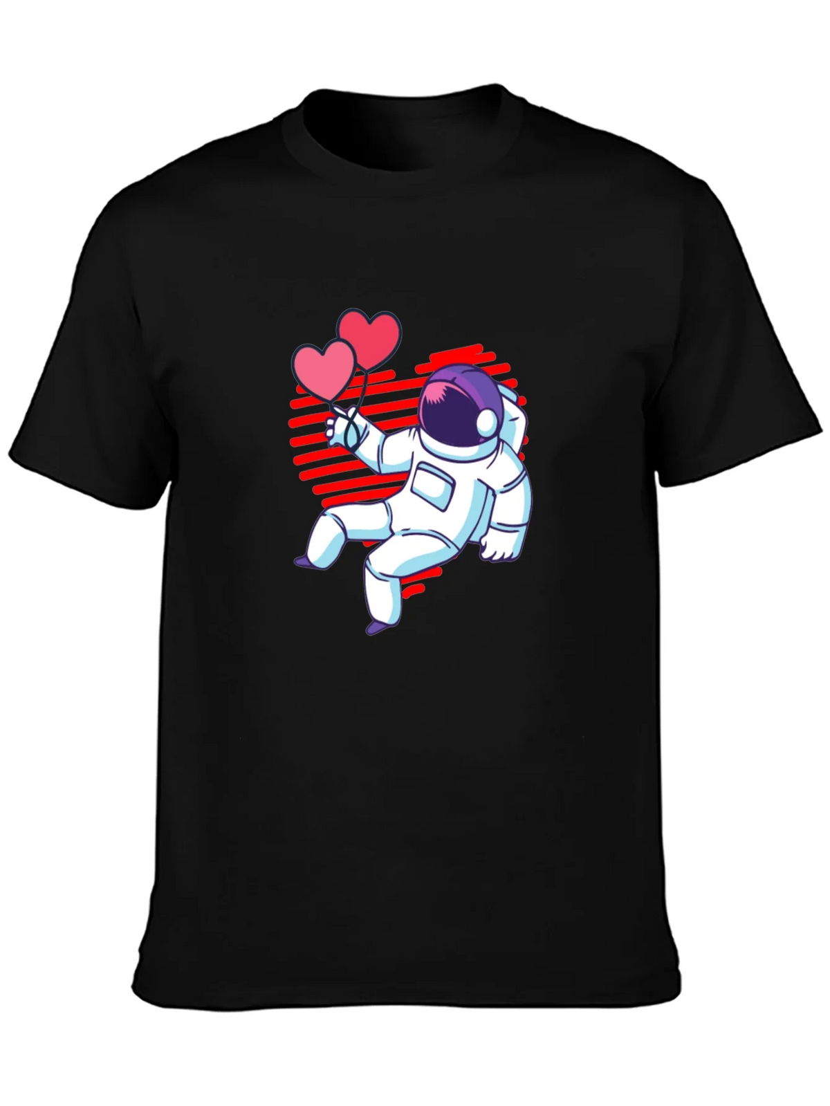 Astronaut Heart Balloons Graphic T-Shirt product image 3