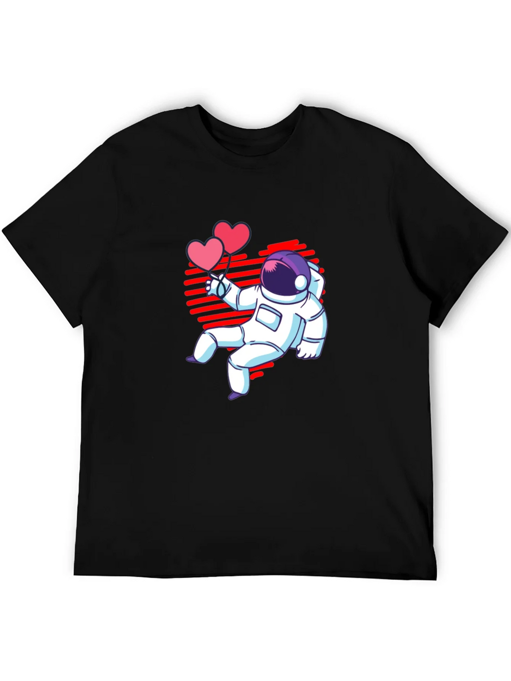 Astronaut Heart Balloons Graphic T-Shirt product image 5