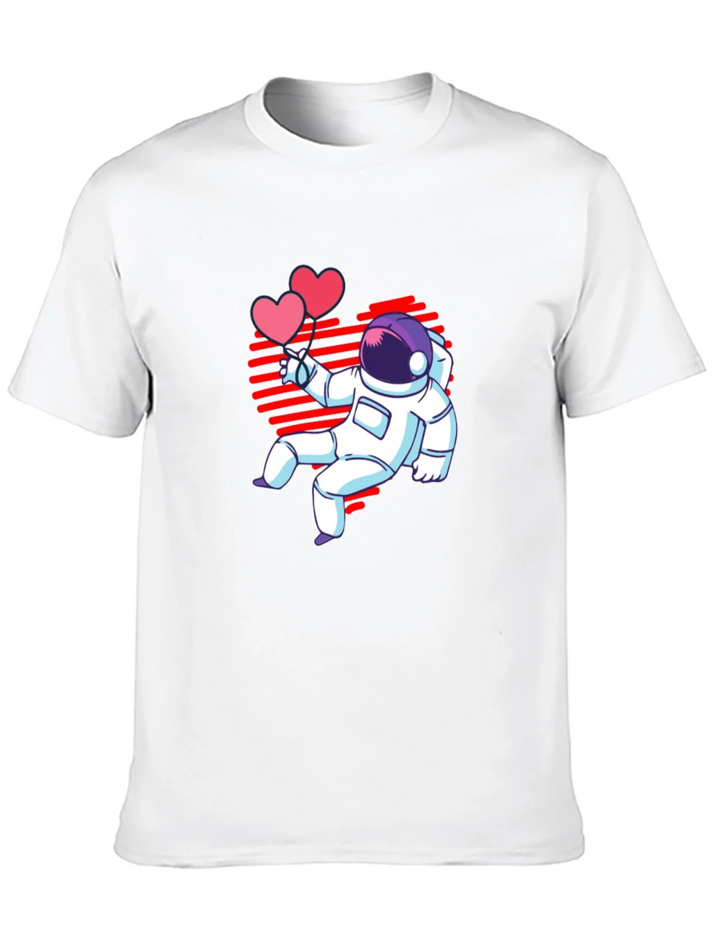 Astronaut Heart Balloons Graphic T-Shirt product image 9