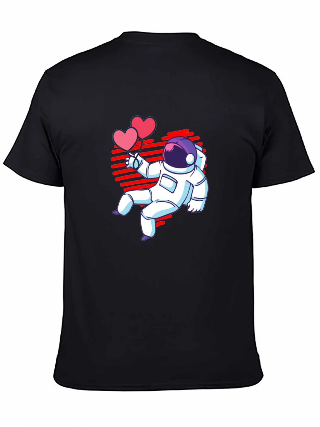Astronaut Heart Balloons Graphic T-Shirt product image 4