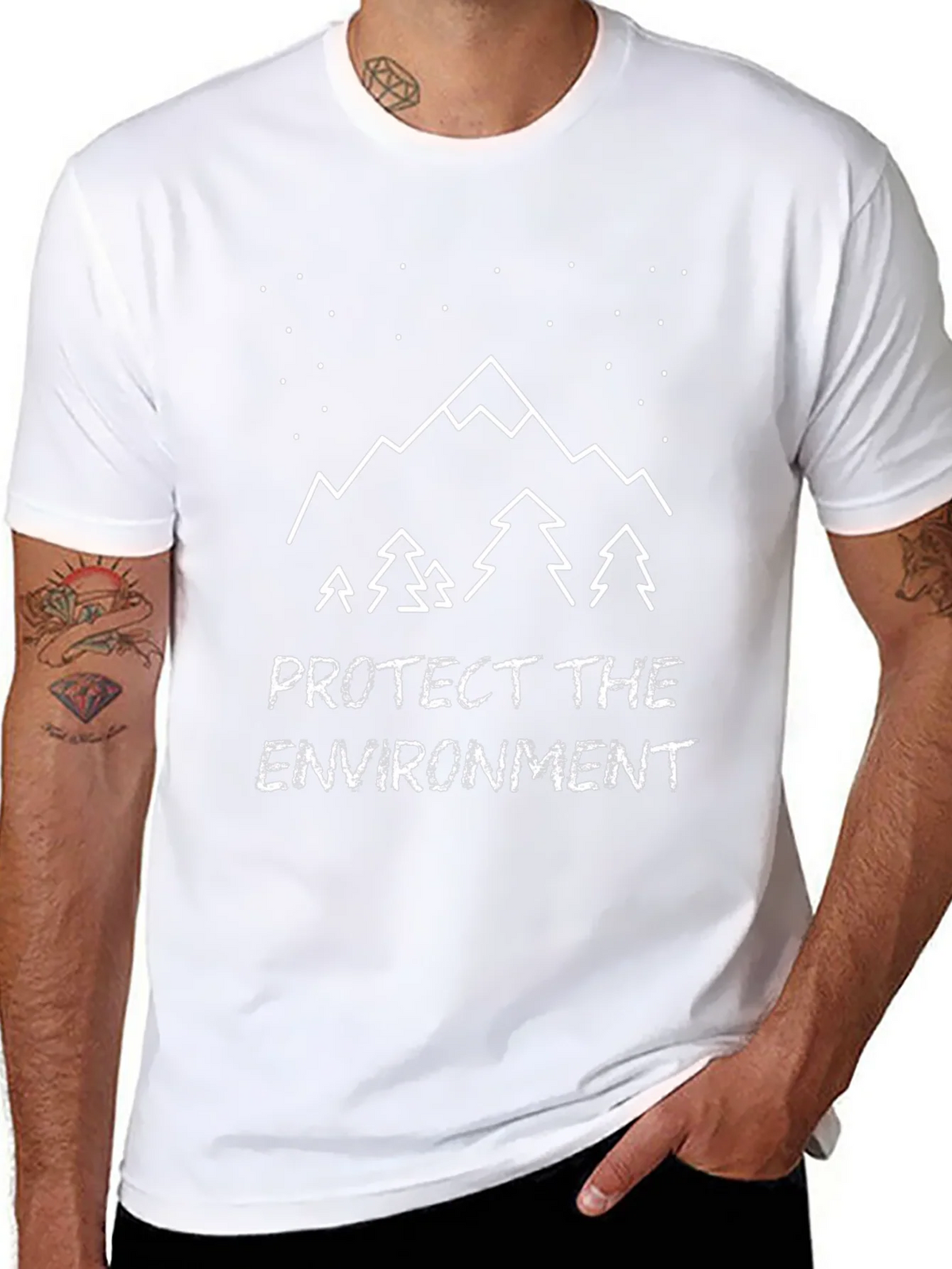 Protect the Environment Mountain Graphic Tee product image 7
