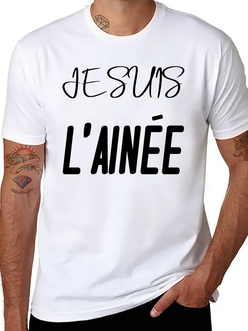 Je Suis LAînée Graphic Tee - Black product image 7