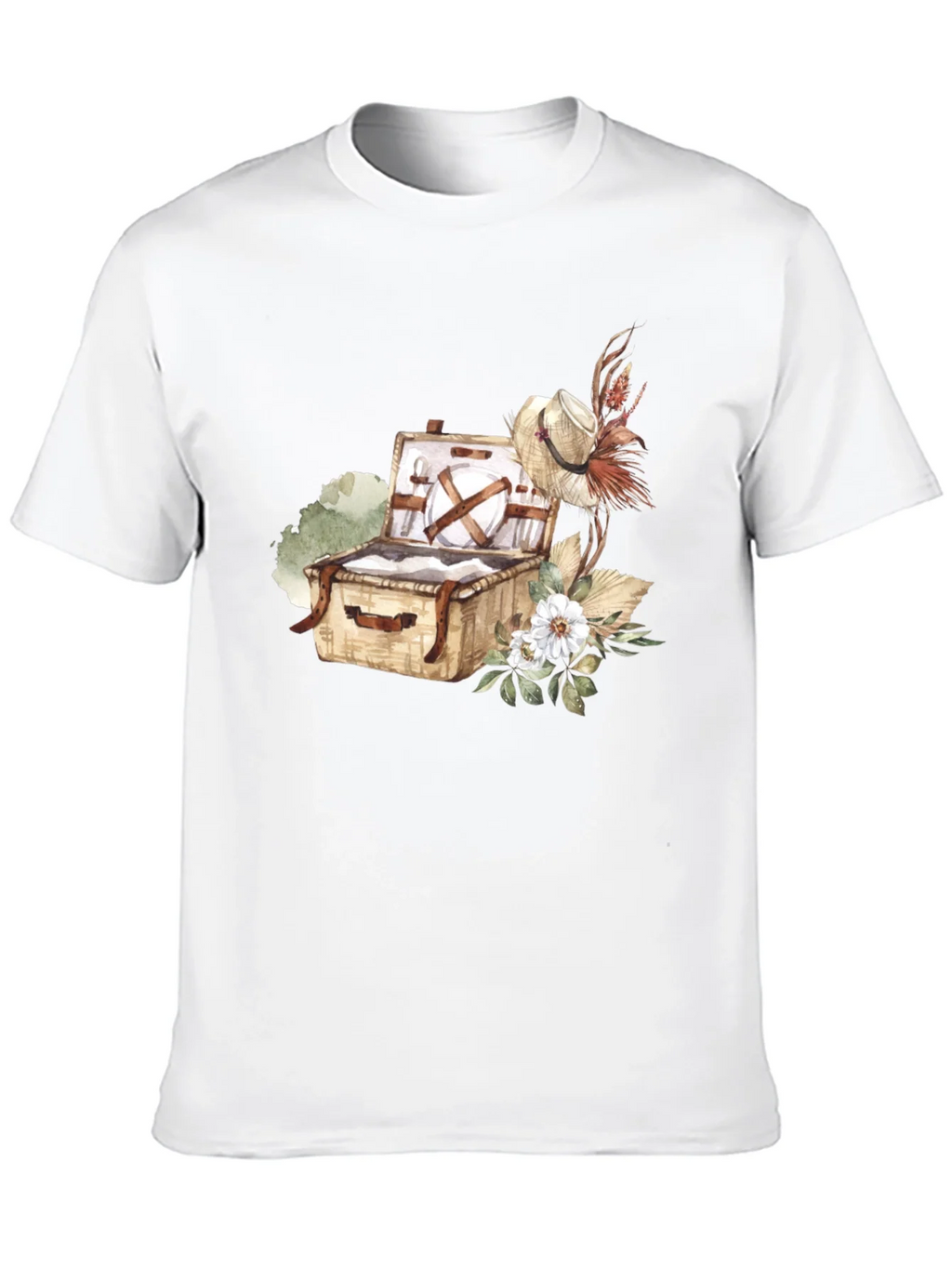 Picnic Basket Graphic Tee - Casual Black T-Shirt product image 9