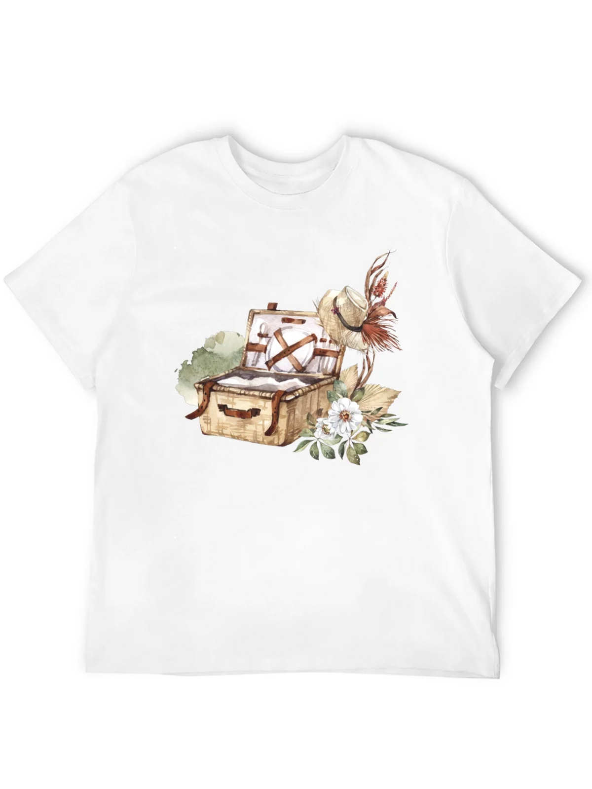 Picnic Basket Graphic Tee - Casual Black T-Shirt product image 11